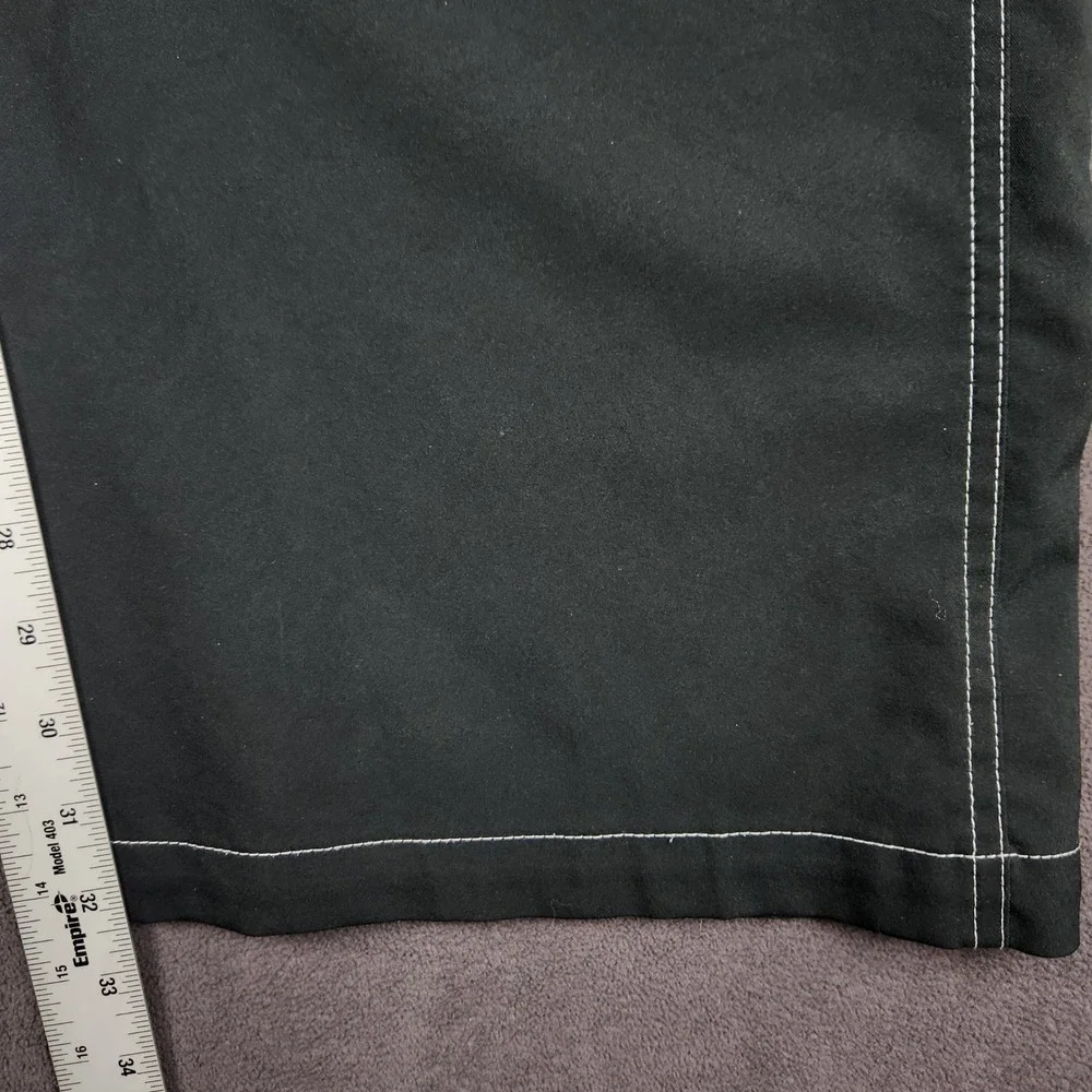 Nike Heritage Sportswear Bootcut Pants Womens XL Black Y2K Contrast‎ Stitch